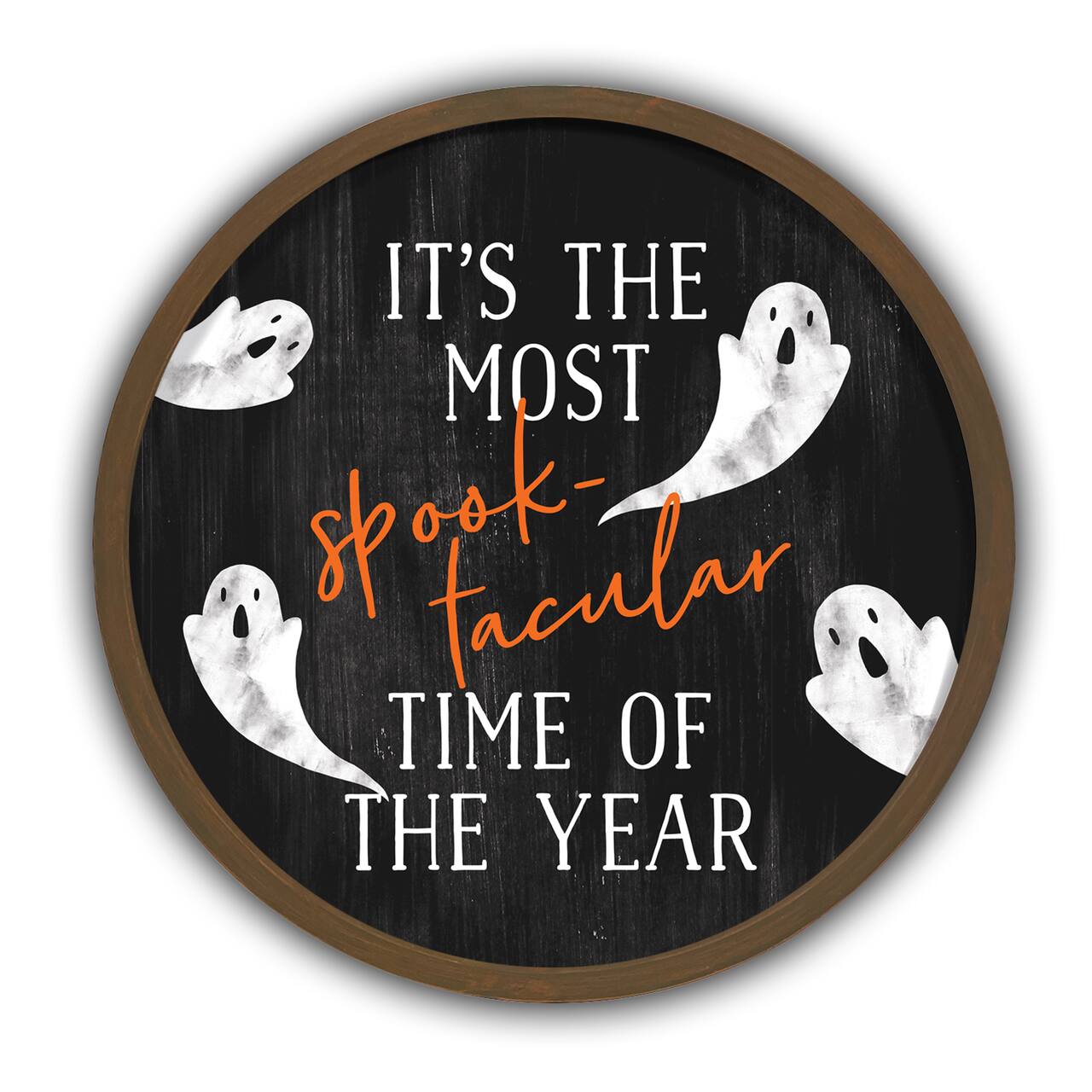 It's the Most Spook-tacular Time of the Year Round Framed Print Wall Art